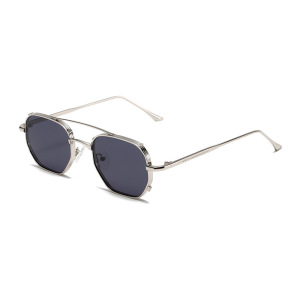 1 Paire De Lunettes De Soleil Simples En Alliage De Couleur Unie Pour Femmes h5 Image6