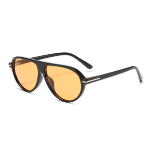 1 Paire De Lunettes De Soleil Simples En Plastique De Couleur Unie Pour Femmes h5 Image6