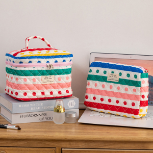 1 Paire De Sacs À Main En Polyester À Pois Mignons Pour Femmes, Série Simple h5 Image3