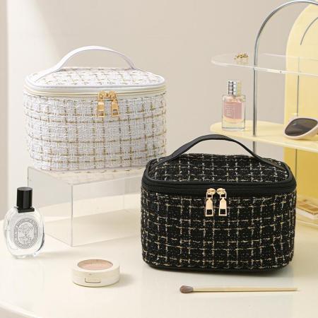 1 paire de sacs pour femme en polyester à carreaux classiques de la série Romantic