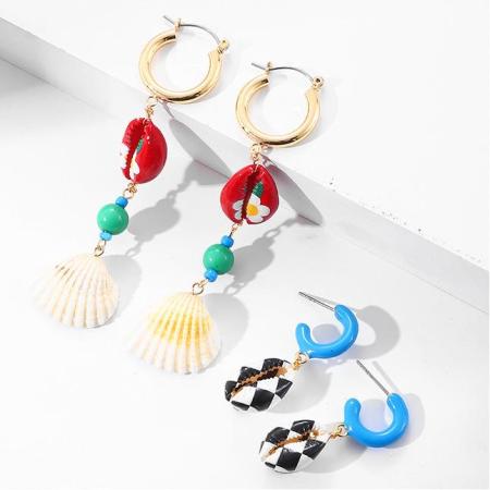 1 paire de boucles d'oreilles pendantes en cuivre pour femme, série romantique, motif tortue de vacances