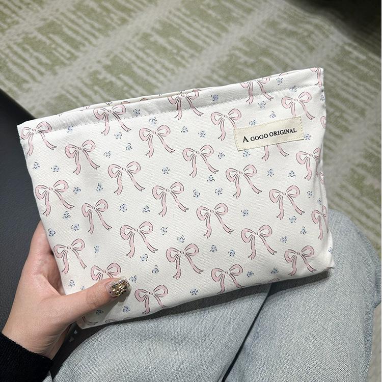 Sac En Toile Pour Femme, Série Romantique, Motif Nœud Papillon, 1 Pièce Image7