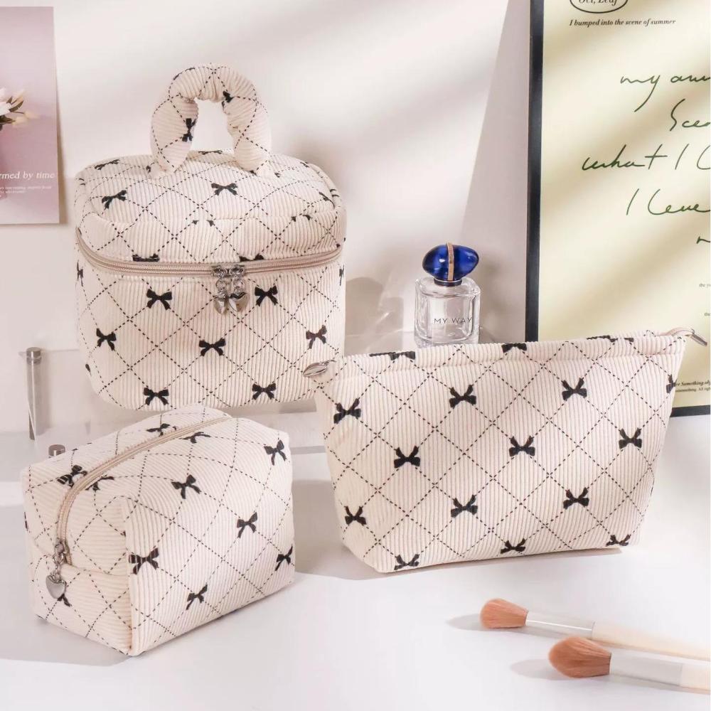 1 Paire De Sacs Pour Femme En Coton Avec Nœud Papillon, Série Luxueuse Image4
