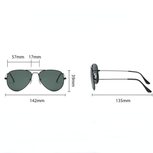 1 Paire De Lunettes De Soleil Simples En Alliage De Couleur Unie Pour Femmes h5 Image7