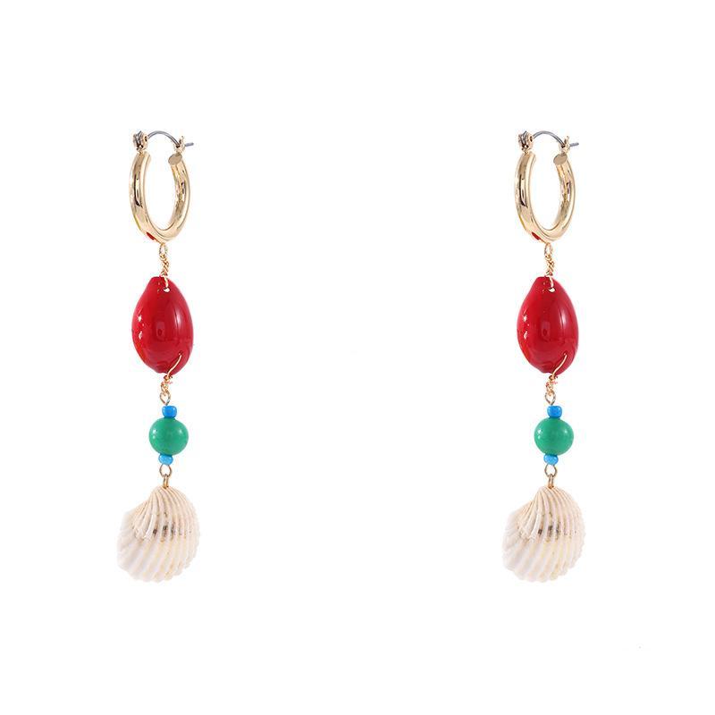1 Paire De Boucles D'Oreilles Pendantes En Cuivre Pour Femme, Série Romantique, Motif Tortue De Vacances Image7