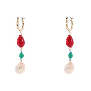 1 Paire De Boucles D'Oreilles Pendantes En Cuivre Pour Femme, Série Romantique, Motif Tortue De Vacances h5 Image7