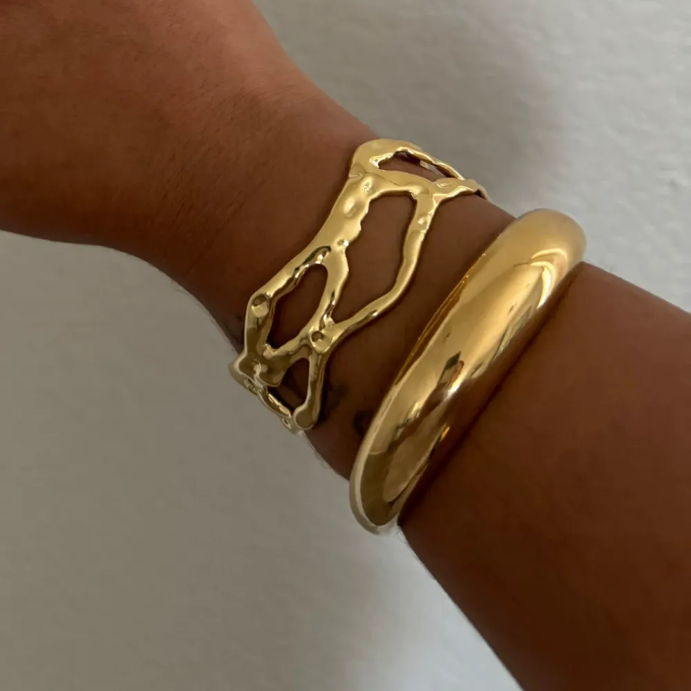 Bracelet Pour Femme, Série Classique, , Irrégulier, En Acier Inoxydable Plaqué Or Image5