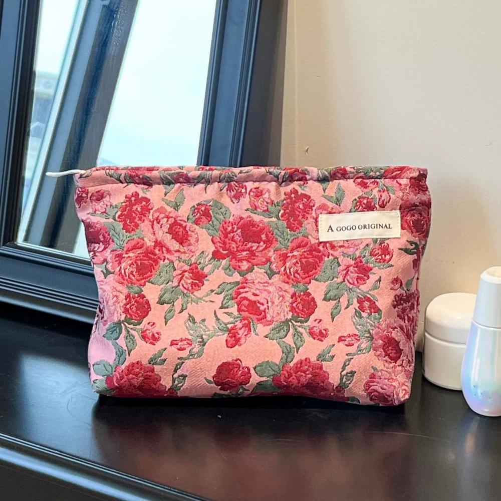 Sac À Main En Polyester Pour Femme, Série Romantique, Motif Fleurs Douces, 1 Pièce h5Image6