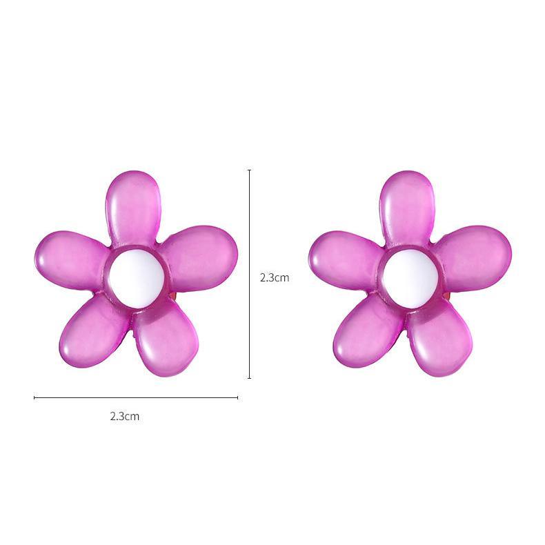 1 Paire De Boucles D'Oreilles À Tige En Résine Naturelle Pour Femme, Série Romantique Image8