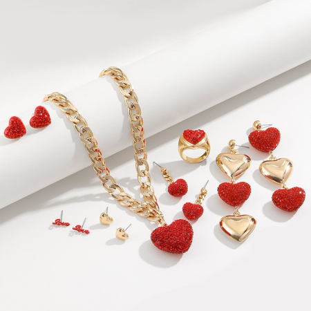 Collier pendentif en cuivre pour femme, série luxueuse, style rétro, cœur