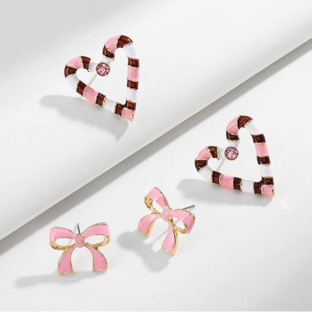 1 paire de boucles d'oreilles à tige élégantes en alliage pour femme, série romantique