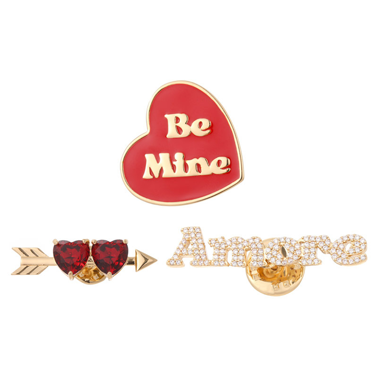 Broche En Alliage Pour Femme, Série Romantique, Motif Cœur Rétro, 1 Pièce Image7