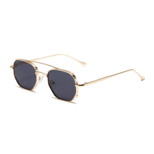 1 Paire De Lunettes De Soleil Simples En Alliage De Couleur Unie Pour Femmes h5 Image7