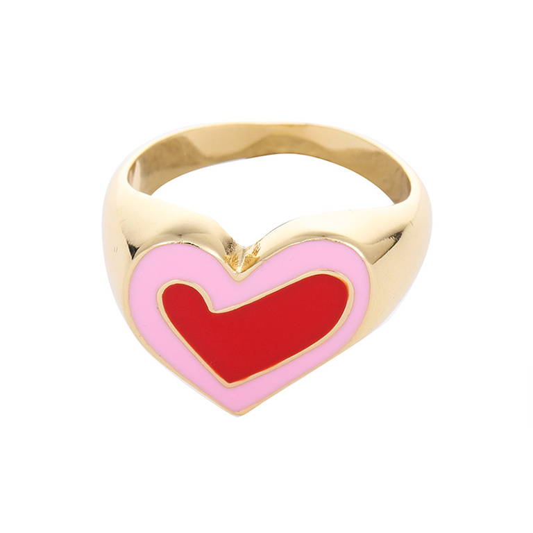 Bague Simple En Alliage Pour Femme, Série Romantique, Élégante, Cœur Image7
