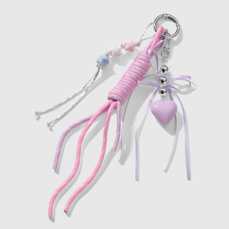 Breloques de sac pour femme en alliage, série romantique, cœur doux, 1 pièce