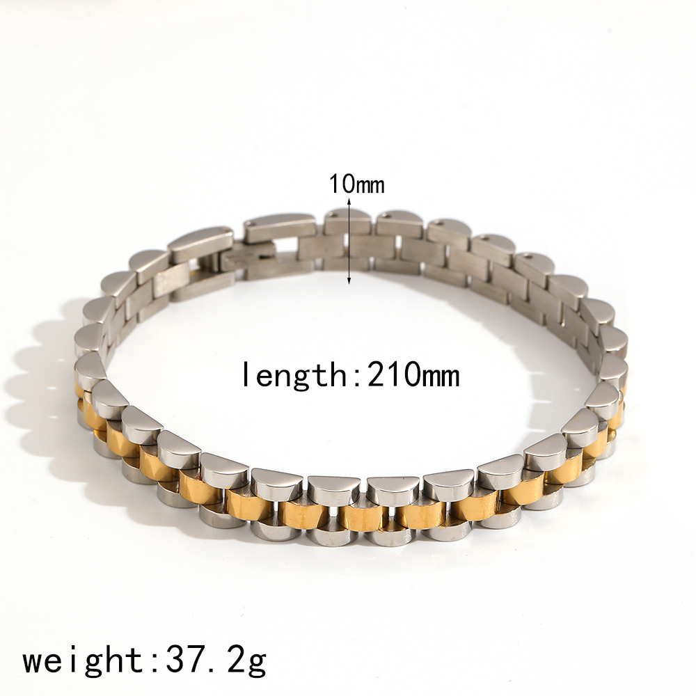 Bracelet De Montre Minimaliste Unisexe En Acier Inoxydable Étanche Couleur Or (1 Pièce) Image9