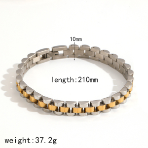 Bracelet De Montre Minimaliste Unisexe En Acier Inoxydable Étanche Couleur Or (1 Pièce) h5 Image9