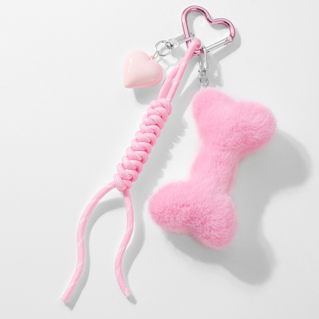 Breloques de sac pour femme en alliage, série romantique, cœur doux, 1 pièce 2