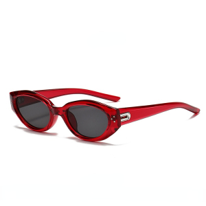 Lunettes De Soleil Rétro En Plastique De Couleur Unie Pour Femme, Série Simple, 1 Pièce h5 Image6
