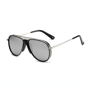 Lunettes De Soleil Unisexes En Alliage De Couleur Unie, Série Simple, Décontractées, 1 Pièce h5 Image8