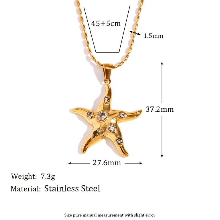 Collier Pendentif Femme Ol Turtle En Acier Inoxydable Étanche Couleur Or, Collection Luxe 1 Pièce Image12