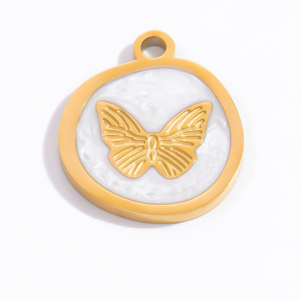 Pendentif Femme Classique Rétro À Nœud Papillon, En Acier Inoxydable Huilé, Couleur Or, Étanche, Avec Motif De Nœud Papillon. h5Image10