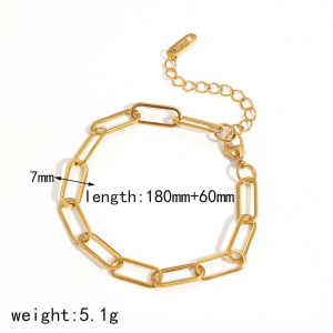 Bracelet À Maillons Pour Femme, Collection Shining Series, Orné D'Un Zircon Doré Et D'Un Cercle Exquis. h5 Image5
