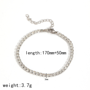 Bracelet À Maillons Pour Femme, Collection Shining Series, Orné D'Un Zircon Doré Et D'Un Cercle Exquis. h5 Image7