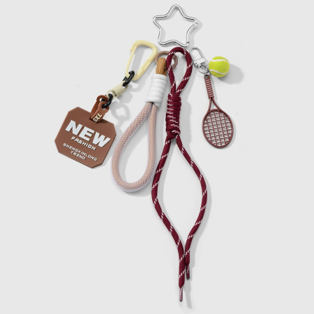 Breloques de sac pour femme en alliage, série simple, décontractées, lettres 2
