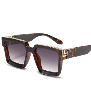 Lunettes De Soleil Simples En Plastique De Couleur Unie Pour Femmes, 1 Pièce h5 Image3