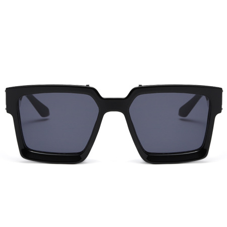 Lunettes de soleil simples en plastique de couleur unie pour femmes, 1 pièce