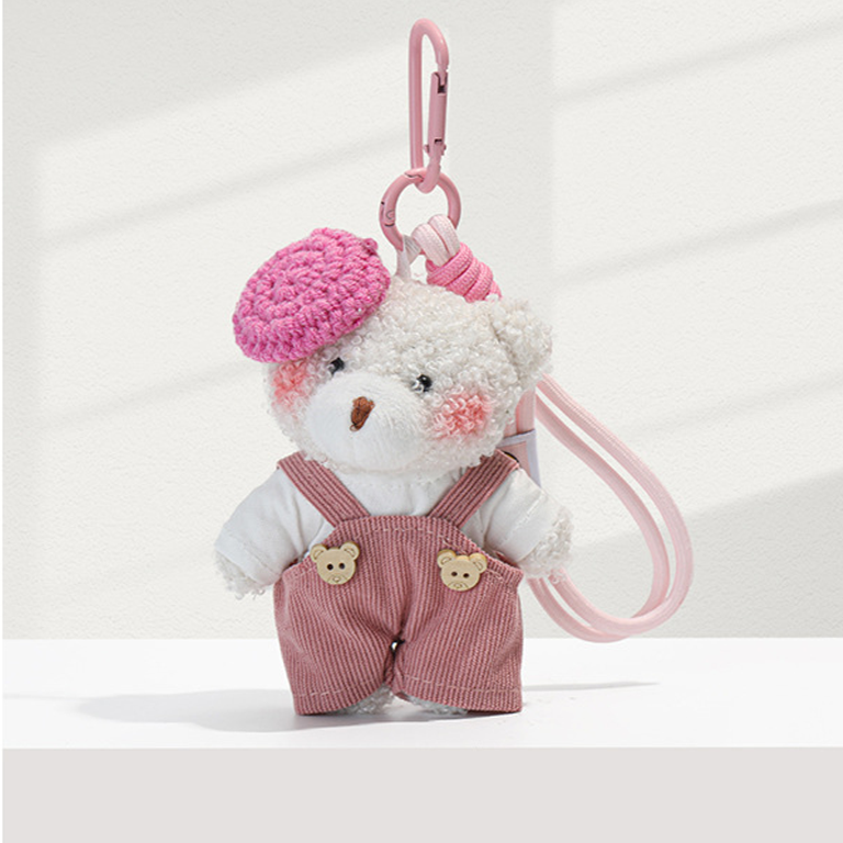 1 Pièce Adorable Series Sweet Artist Bear Breloques De Sac Femme En Rayonne Exquise Image5