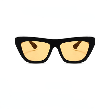 Lunettes de soleil pour femmes, 1 pièce, série simple, décontractées, couleur unie, en plastique 2