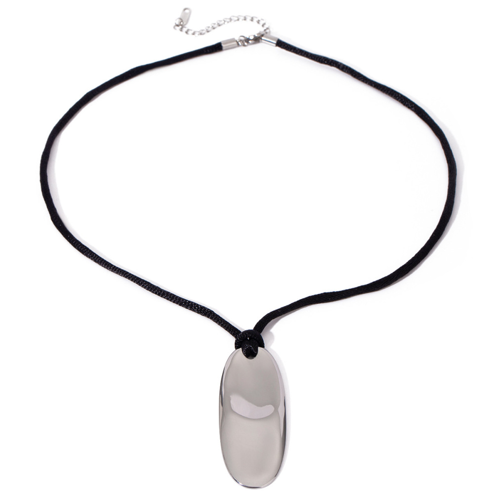 Collier Pendentif Femme Étanche En Acier Inoxydable Uni, Couleur Unie, 1 Pièce, Collection Simple Series Image5