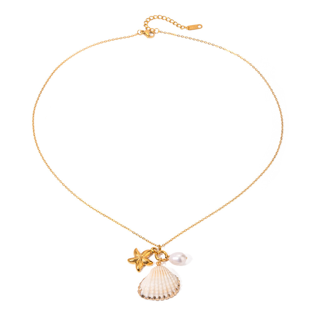 Nouveaux Accessoires De Perles De La Série Ocean Française, Nouveaux Produits, Mode Transfrontalière Européenne Et Américaine, Collier De Coquillages D'Étoiles De Mer Assortis Image7