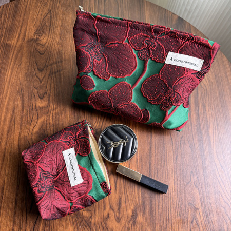Sac À Main En Polyester Pour Femme, Série Luxueuse, Motif Floral Rétro, 1 Pièce
