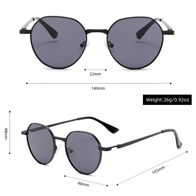 Lunettes De Soleil Pour Femmes, Série Simple, Couleur Unie, En Alliage, 1 Pièce h5Image9