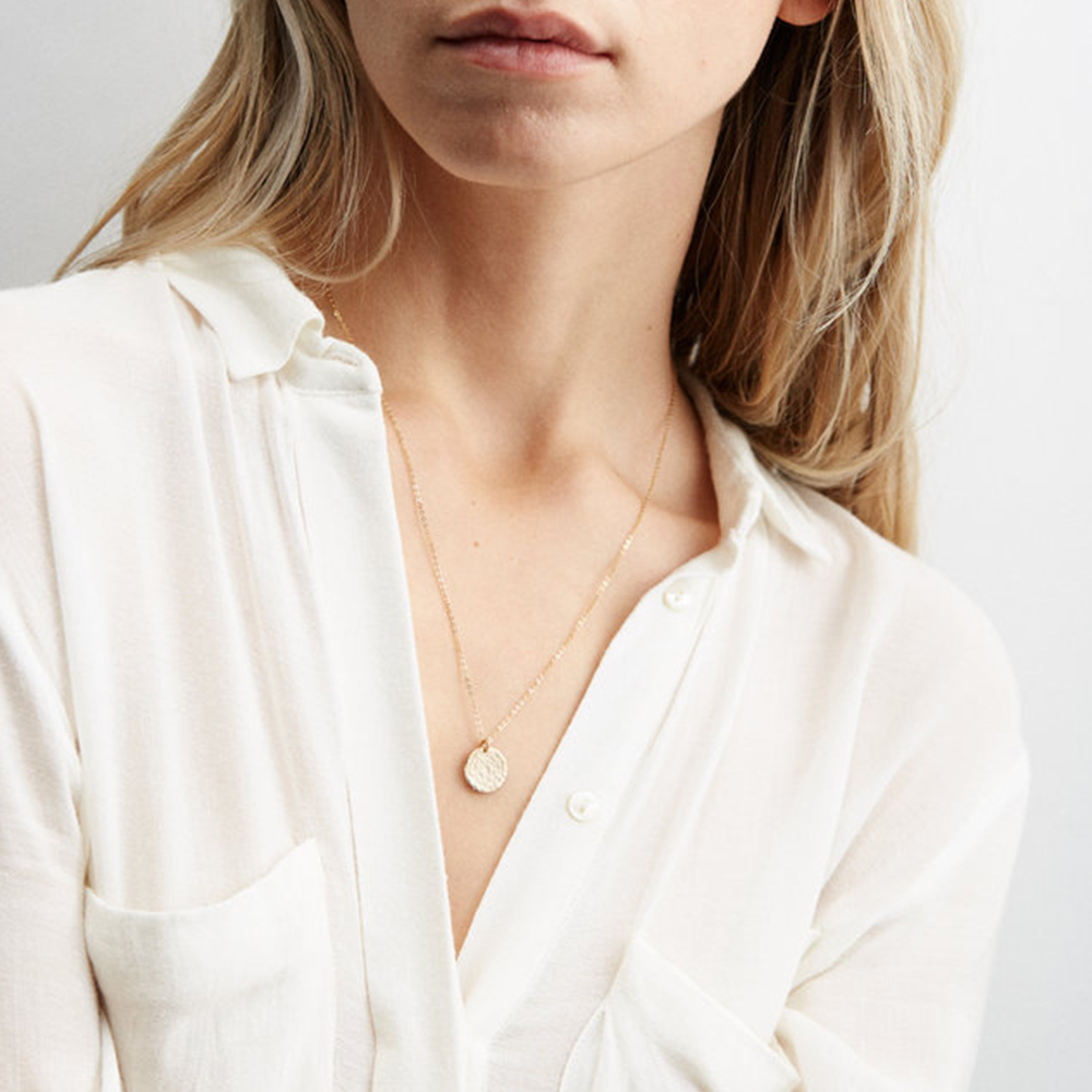 Collier Simple Pour Femme, 1 Pièce, En Acier Inoxydable, Couleur Or, Étanche, Avec Chaîne Simple. Image5