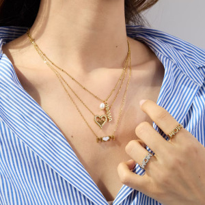 Collier Pendentif Femme Étanche En Acier Inoxydable Avec Lettre « Maman » (1 Pièce) - Collection Romantique - Collection Fête Des Mères h5 Image7
