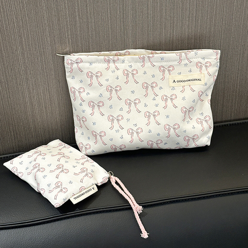 Sac En Toile Pour Femme, Série Romantique, Motif Nœud Papillon, 1 Pièce Image3