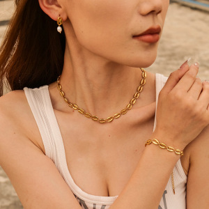 Boucles D'Oreilles Coquillage En Acier Inoxydable, Style Plage D' , Stations Indépendantes Européennes Et Américaines, Boucles D'Oreilles Étoile De Mer En Acier Titane, Meilleures Ventes h5 Image5