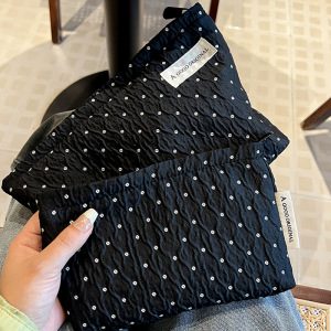 Sac À Main Élégant En Polyester À Pois Pour Femme, Série Classique, 1 Pièce h5 Image4