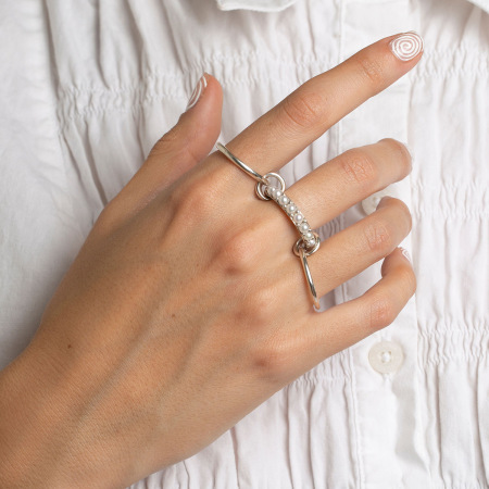 1 paire de bagues simples géométriques quotidiennes en acier inoxydable plaqué or avec perles artificielles pour femme