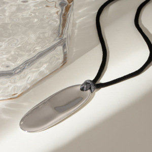Collier Pendentif Femme Étanche En Acier Inoxydable Uni, Couleur Unie, 1 Pièce, Collection Simple Series h5 Image4