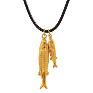Collier Avec Pendentif En Acier Titane Plaqué Or  Pour Femme, Série Romantique, Motif Animal Naturel h5 Image6