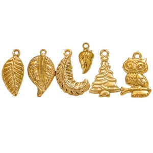 1 Paire De Pendentifs Pour Femme Plaqués Or , Style Rétro, Série Simple h5 Image5