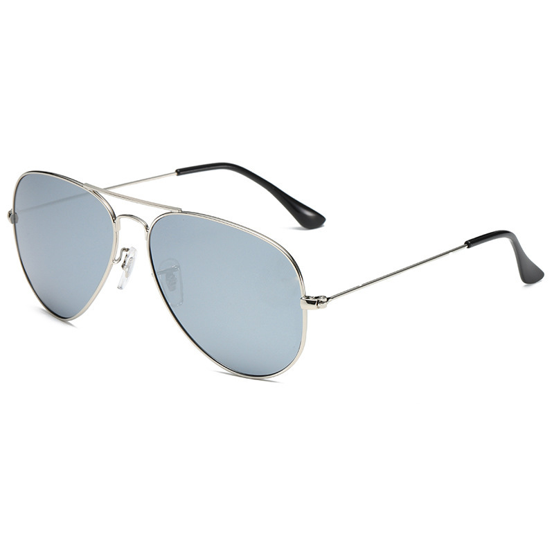 1 Paire De Lunettes De Soleil Simples En Alliage De Couleur Unie Pour Femmes Image2