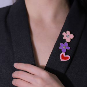 Broche En Alliage Pour Femme, Série Romantique, Motif Cœur Rétro, 1 Pièce h5 Image3