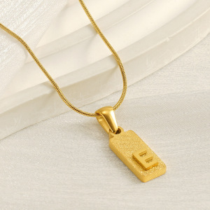 Collier Avec Pendentif Unisexe En Acier Inoxydable Plaqué Or , Style Hip-Pop/Rock, Série Simple, 1 Pièce h5 Image6