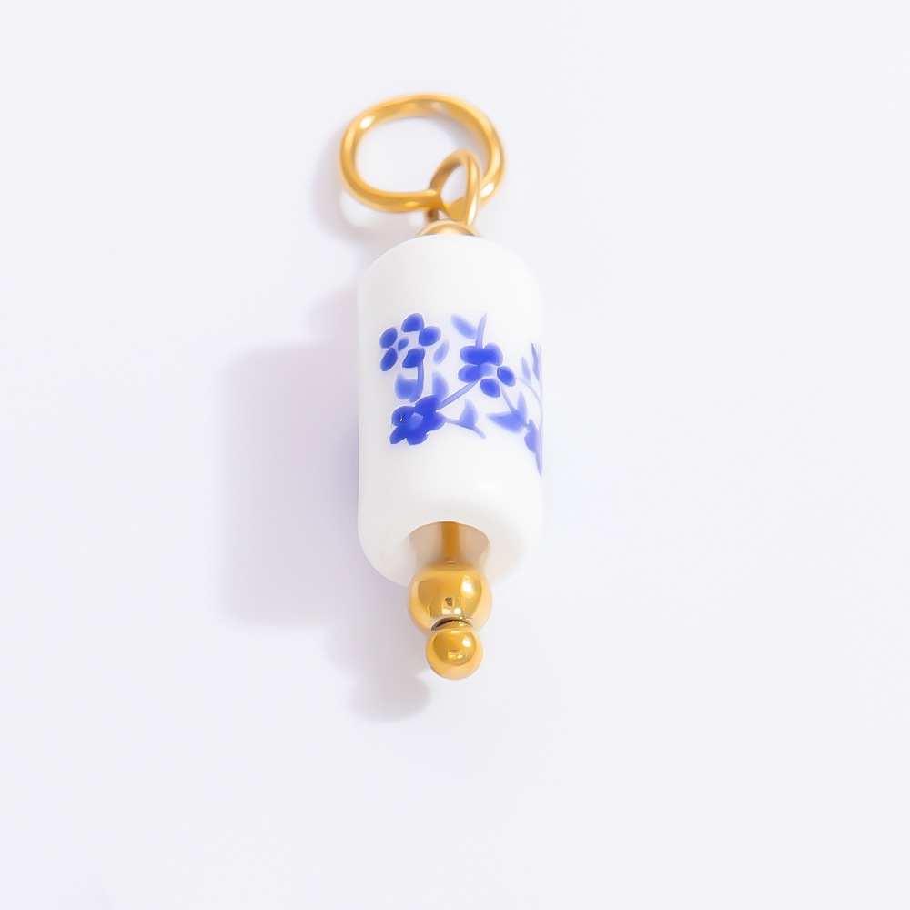 Pendentif Femme Diy En Acier Inoxydable Doré, Étanche, Collection Rétro Soleil (1 Pièce) h5Image4